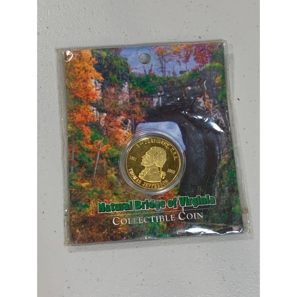 New Vintage Rare Thomas Jefferson 3rd President Commemorative Coin Pure Brass